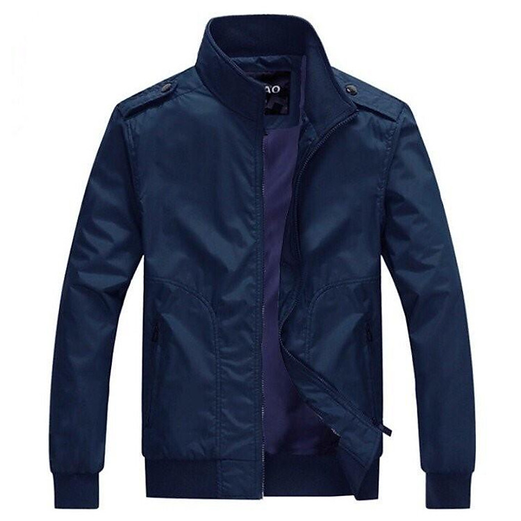 ÁO KHOÁC DÙ NAM 2 LỚP -XANH ĐEN