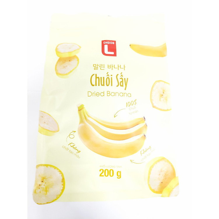 Chuối Sấy Choice L 200g (Bao Bì Mới)