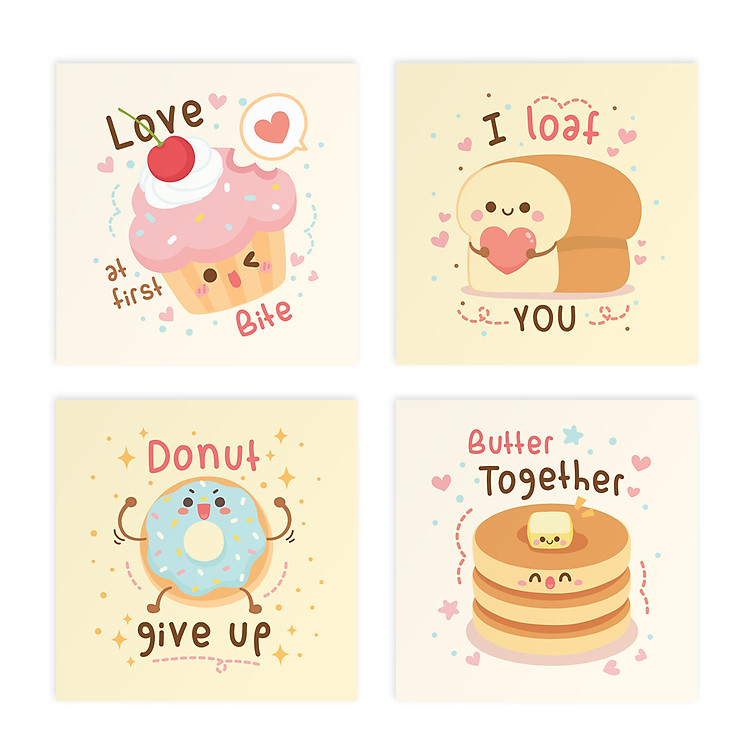 Bộ Thiệp Vuông 12cm SDstationery (4 chiếc)