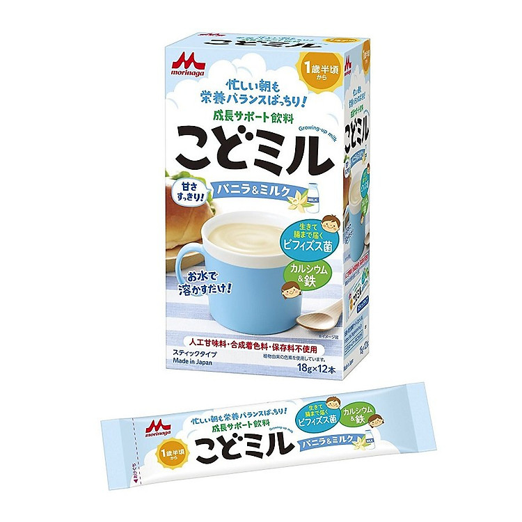Sữa dinh dưỡng Morinaga Kodomil cho trẻ suy dinh dưỡng, thấp còi trên 18 tháng tuổi Nhật Bản