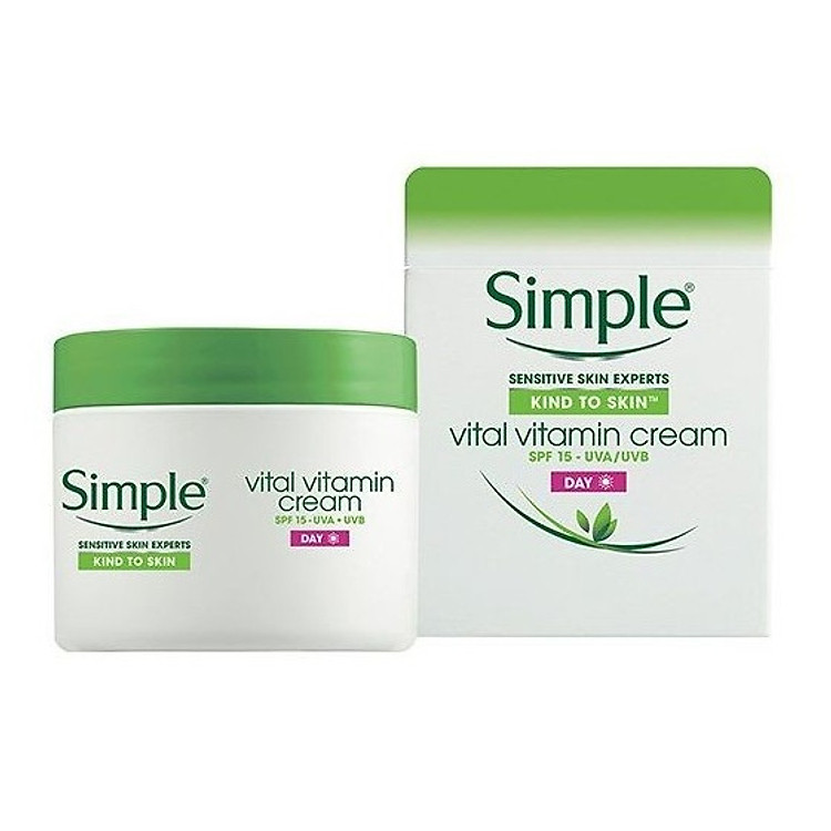 KEM DƯỠNG BAN NGÀY SIMPLE KIND TO SKIN VITAL VITAMIN DAY CREAM SPF 15-UVA/UVB