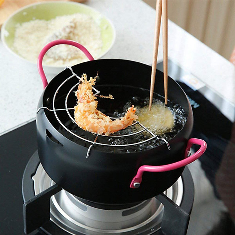 Nồi chiên lọc dầu dùng bếp ga, bếp từ, bếp hồng ngoại - Kèm khay hứng BIDAMOP