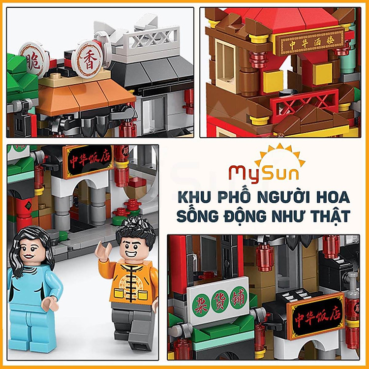 Bộ đồ chơi lắp ghép thành phố MySun Chính hãng Ưu đãi - Hình ảnh 4