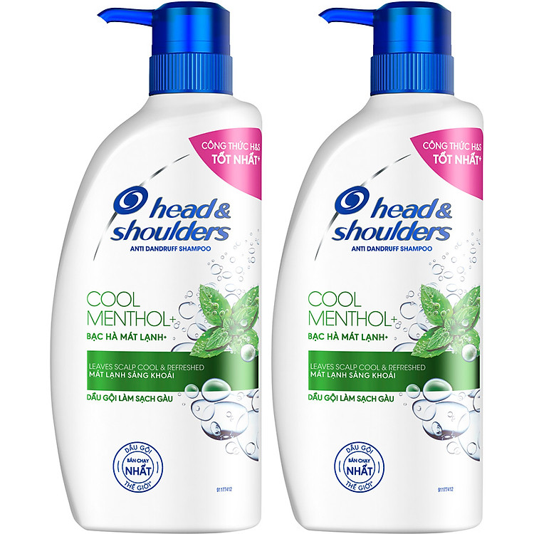 Combo 2 Dầu Gội HEAD & SHOULDERS Bạc Hà Mát Rượi 625ml