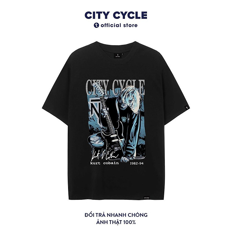 Áo thun tay lỡ Kurt Cobain City Cycle - áo phông unisex form rộng cotton in hình Local Brand