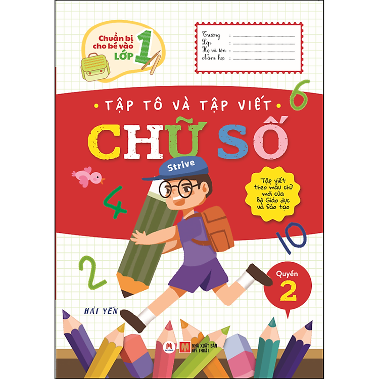Sách Chuẩn bị cho bé vào lớp 1 - Tập tô và tập viết chữ số Q2