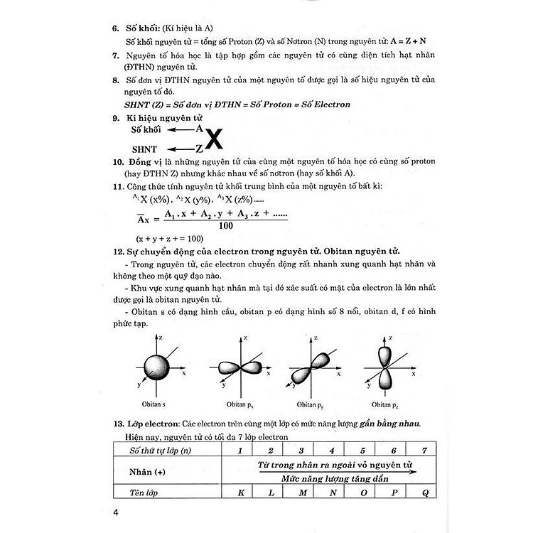 Trọng Tâm Kiến Thức Hóa Học Lớp 10 - Ảnh 4