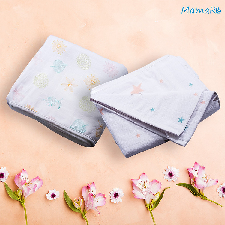 Bộ 3 khăn sợi tre cho bé Mamaru Chính hãng Tiết kiệm - Hình ảnh 3