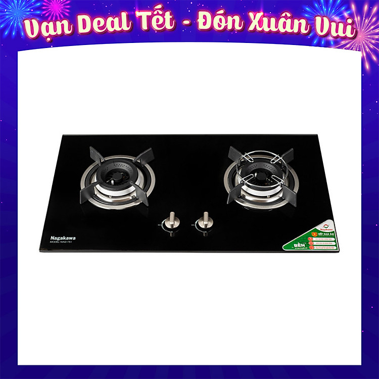 Bếp Gas Âm Đôi Mặt kính Nagakawa NAG1751 - Hàng Chính Hãng