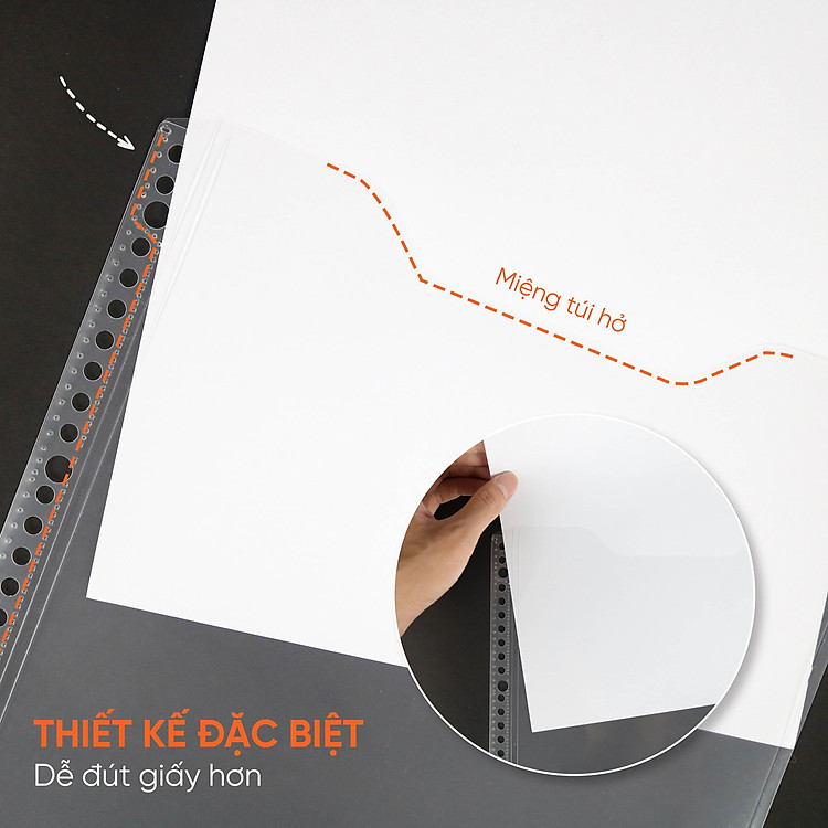 Bìa Lỗ Sumo A4 Siêu Dày 0.18 mm (5 cái) - Ảnh 5