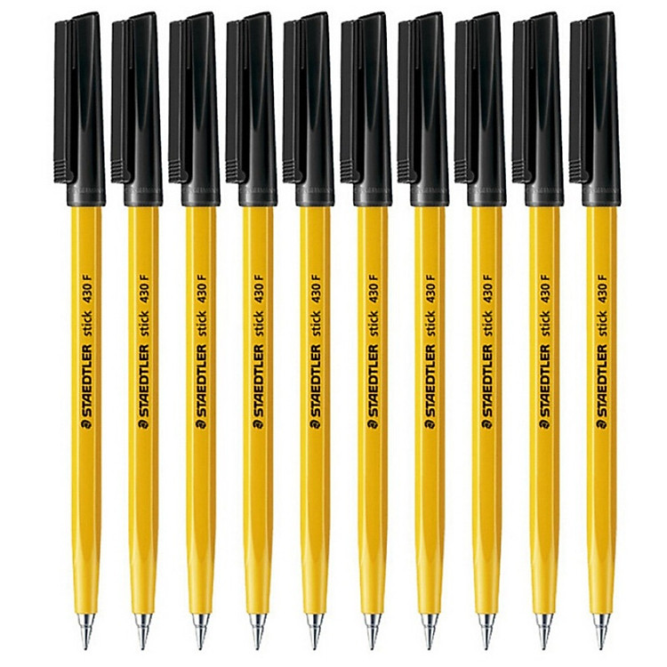 Bút bi đen 10 cây Staedter