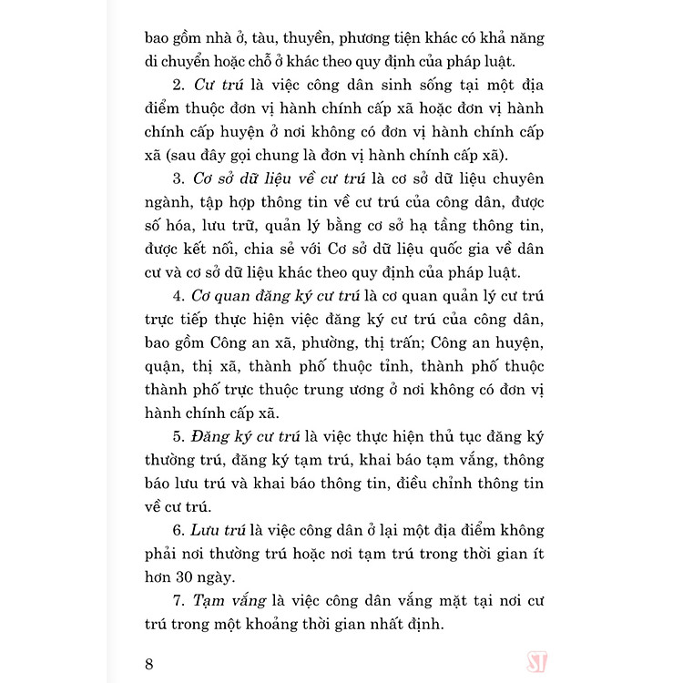 Luật cư trú - bản in năm 2021 - Ảnh 4