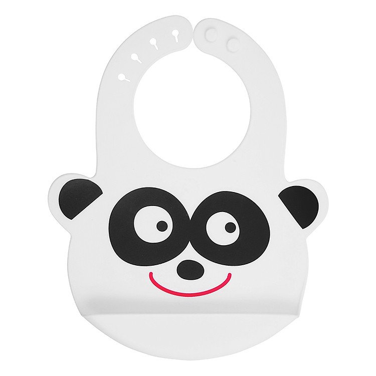 Yếm Silicone Bib Panda Binggio (Trắng)