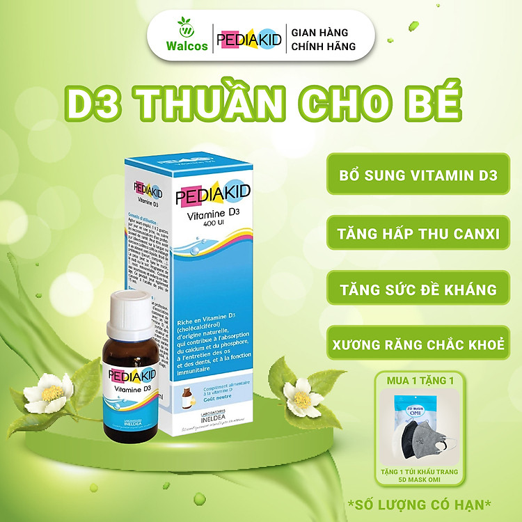 Tham Khảo tại ConCung: Vitamin D3 Pediakid Cho Trẻ Sơ Sinh Hàng chuẩn , nhận ngay nhiều Ưu đãi