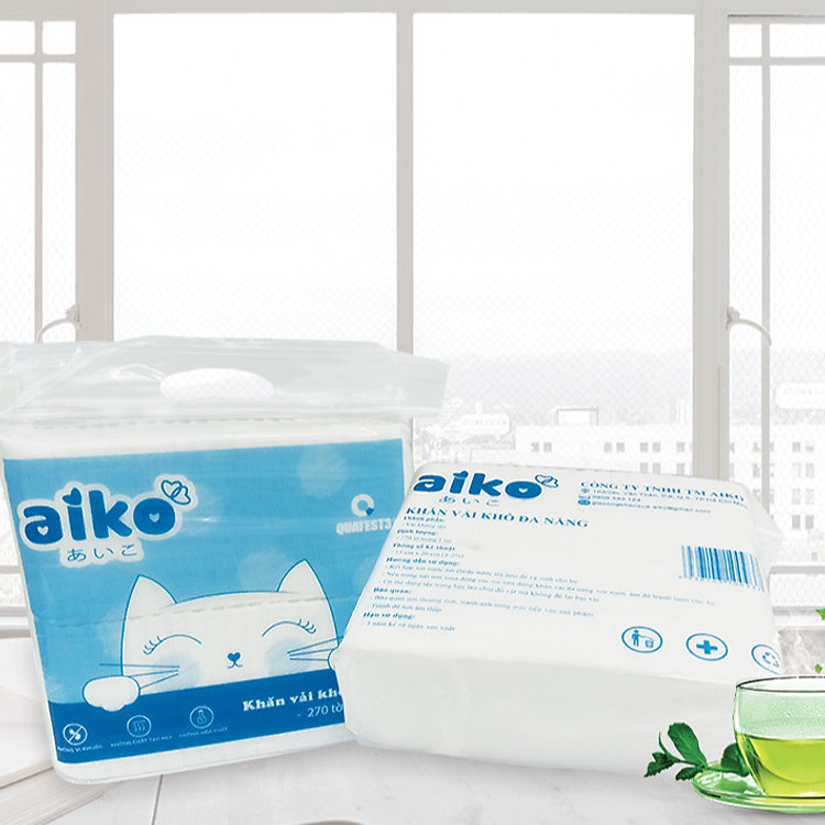 COMBO 6 GÓI KHĂN VẢI KHÔ AIKO Uy tín Ưu đãi - Hình ảnh 2