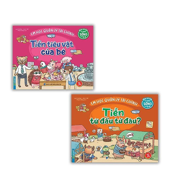 Sách - Em Học Quản Lý Tài Chính - Tiền Tiêu Vặt Của Bé + Tiền Từ Đẩu Từ Đâu - Combo 2 Cuốn - Minh Thắng