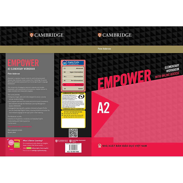 Empower A2 Elementary Workbook with Online Access
