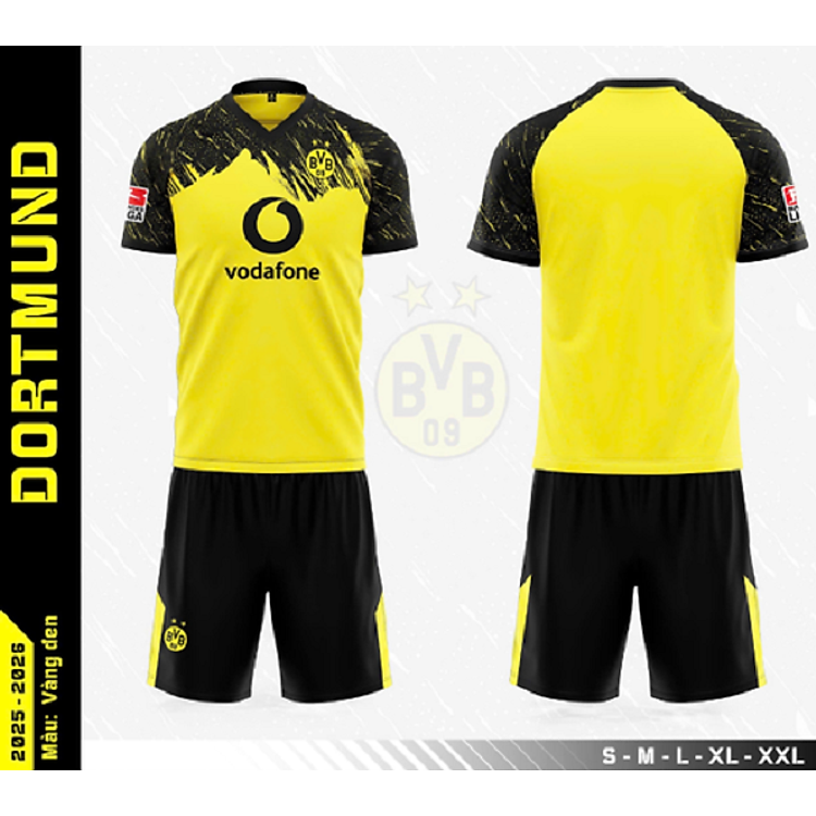Bộ Quần Áo Bóng Đá Người Lớn - Dortmund ( vải thun )
