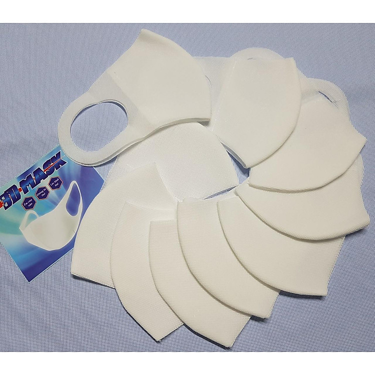 Set 10 cái khẩu trang 2 lớp vải không dệt dành cho nam nữ - giặt lại dùng được nhiều lần