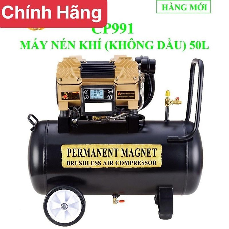MÁY NÉN KHÍ KHÔNG DẦU KHÔNG CHỔI THAN 1500W 50L CP991 CPH (BÌNH HỢP KIM CAO CẤP)- HÀNG CHÍNH HÃNG