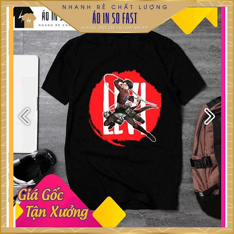 BST Áo phông LEVI ACKERMAN hình cool giá chất phong cách nhất