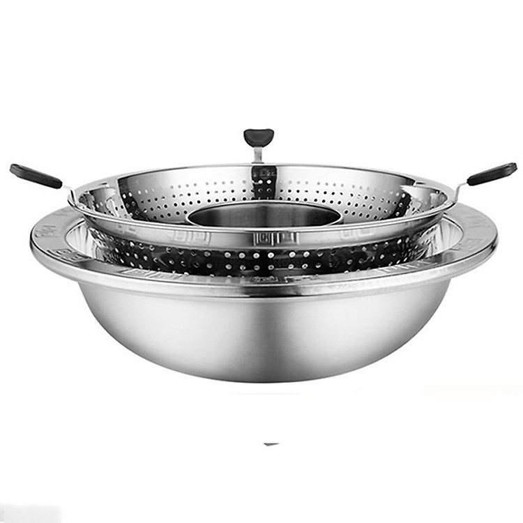 Nồi lẩu INOX Xoay tiện lợi + tặng kèm chậu cây cảnh mini cực đẹp