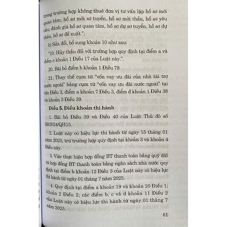 Luật Sửa Đổi, Bổ Sung Một Số Điều Của Luật Quy Hoạch, Luật Đầu Tư, Luật Đầu Tư Theo Phương Thức Đối Tác Công Tư Và Luật Đấu Thầu Năm 2024 - Ảnh 4