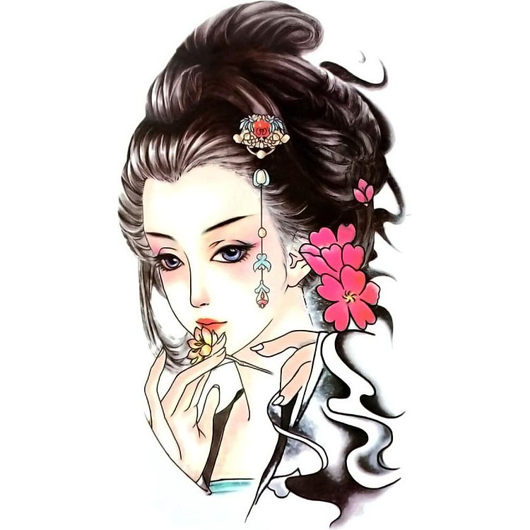 Hình Xăm Dán Geisha QSA248