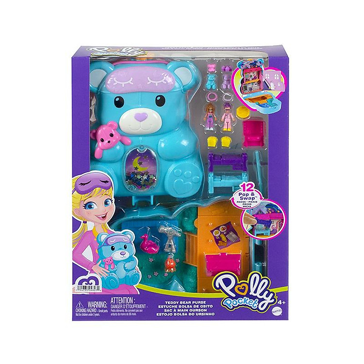 Đồ Chơi POLLY POCKET Túi Gấu Teddy Chính hãng Tiết kiệm - Hình ảnh 2