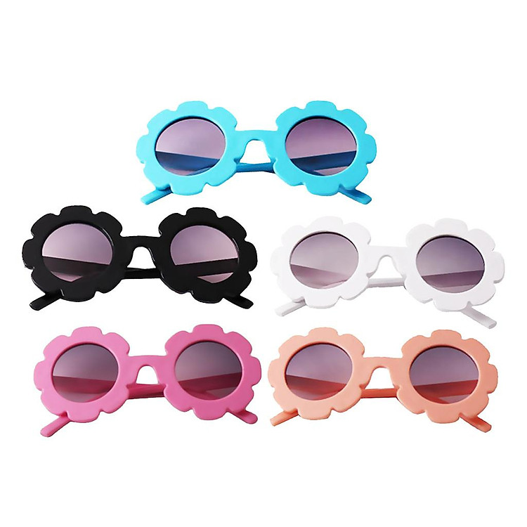 5Pcs Lovely Baby Boys Girls Round Sunglasses Toddler Plastic Goggles Eyewear