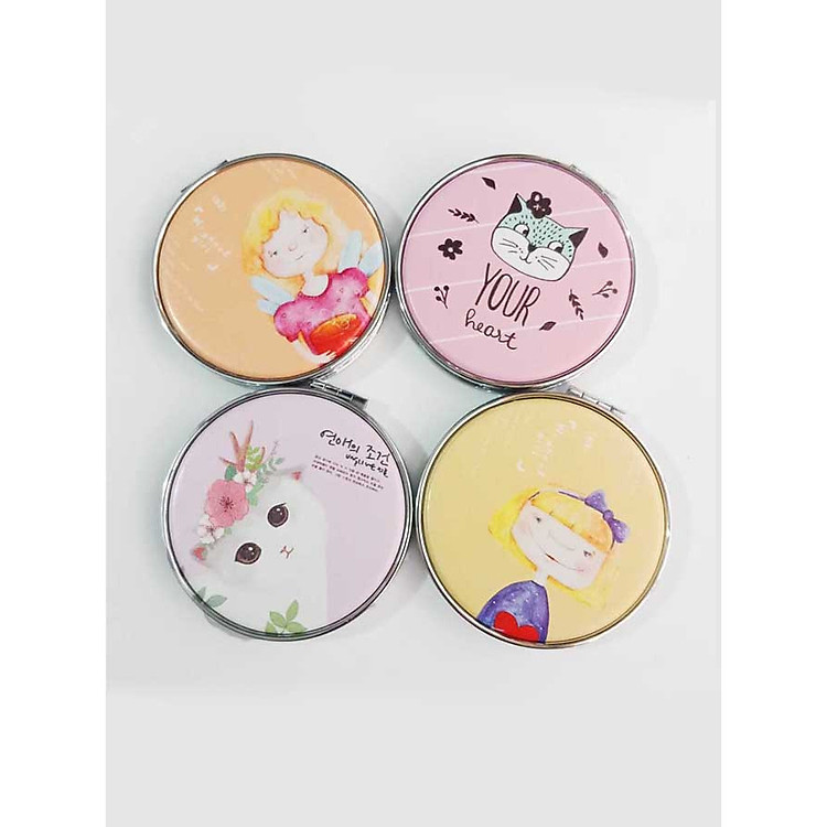 Gương trang điểm mini hai mặt dễ thương