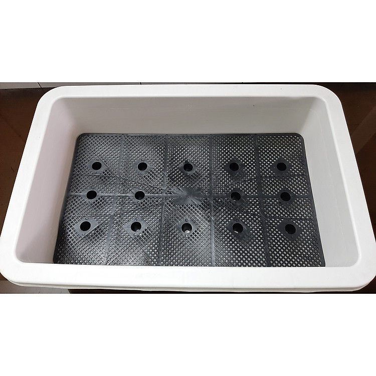 5 Chậu Trồng Rau,Trồng Cây Màu Trắng (65cmx45cmx17cm)