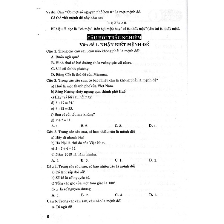 Câu Hỏi Và Bài Tập Trắc Nghiệm Toán 10 - Ảnh 5