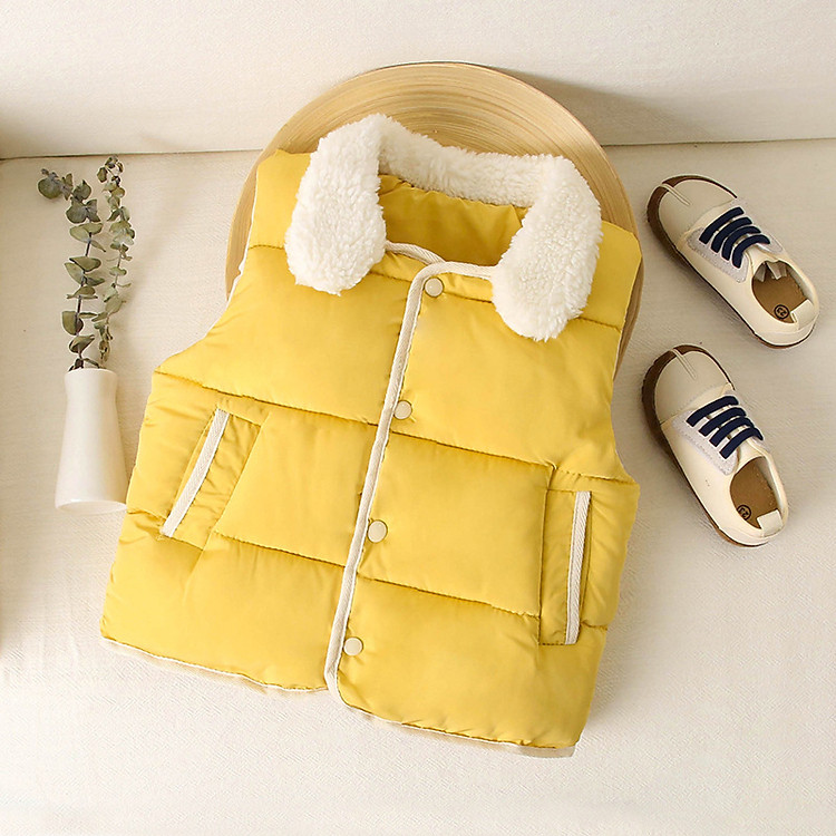Áo phao gile cao cấp cho bé trai và gái, cổ lông thời trang, hàng Quảng Châu dày dặn đẹp, mềm nhẹ, giữ ấm tốt | MP06
