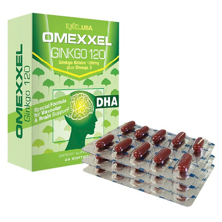 Thực Phẩm Chức Năng Viên Uống Hoạt Huyết Dưỡng Não Omexxel Ginkgo 120 (30 Viên)
