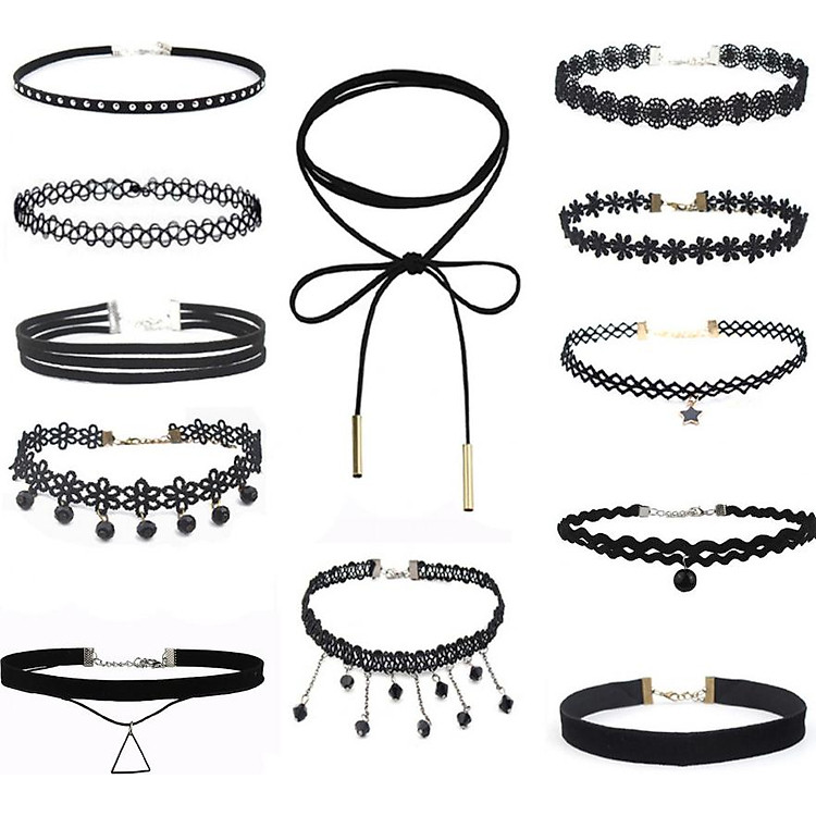 Set 12 vòng cổ choker nữ