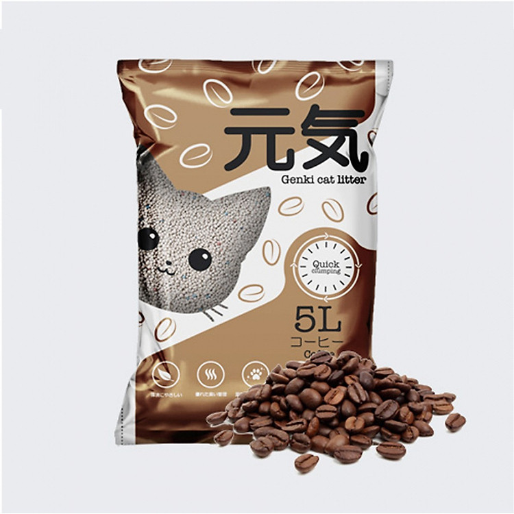 Cát GENKI 5L Cát vệ sinh cho mèo của Hanpet