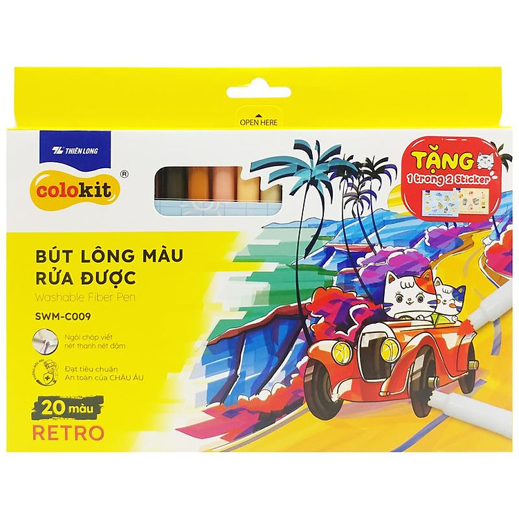 Bút Lông Màu Rửa Được Colokit SWM-C009 (Hộp 20 chiếc) - Ảnh 5