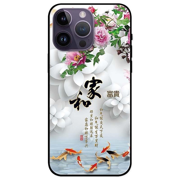 Ốp lưng dành cho Iphone 14 - Iphone 14 Plus - Iphone 14 Pro - Iphone 14 Pro Max - Chim Cá Nền Hoa Trắng
