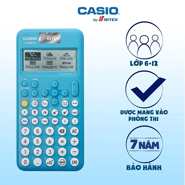 Máy Tính Casio FX 880 BTG - Màu Xanh - Ảnh 2
