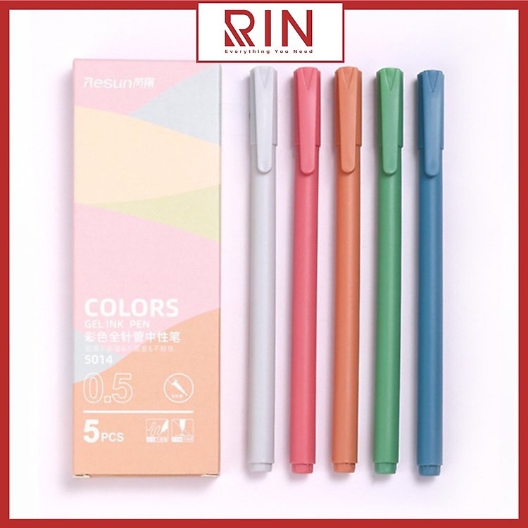 Bộ bút Gel ngòi 0.5mm (5 cây) - Ảnh 3