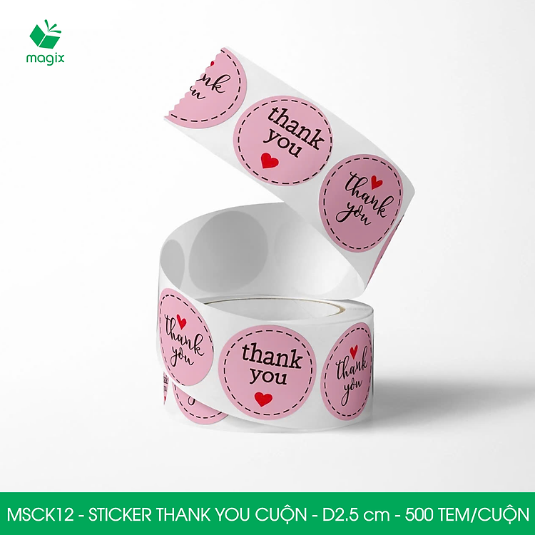 Nhãn Dán Thank You (500 chiếc) - Ảnh 5