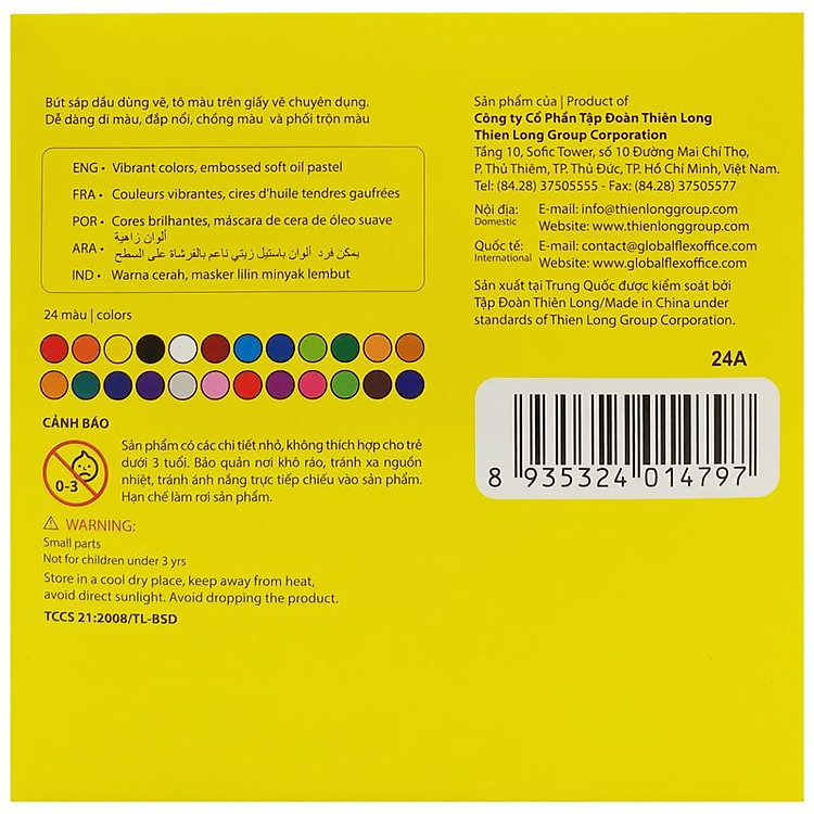 Hộp 24 Bút Sáp Dầu Colokit OP-C033 - Ảnh 4