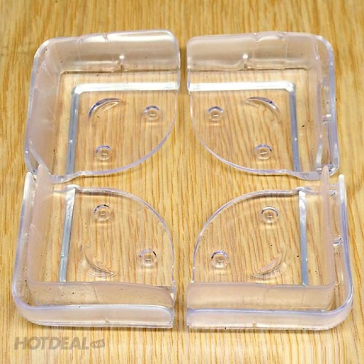 Bộ 4 miếng silicon bọc cạnh bàn (3.5 x 2 cm) bảo vệ bé yêu tránh va đập vào góc bàn sắc nhọn