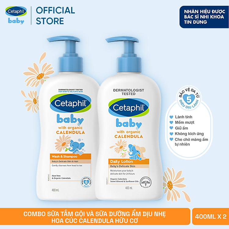 Chọn mua tại Shopee: Combo Sữa tắm và Dưỡng thể Cetaphil Baby mua giá tốt nhất tại Shop Mall