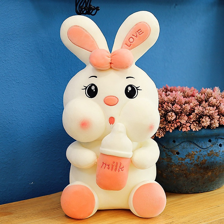 Gấu Bông Thỏ Ôm Bình Sữa Cao Cấp Chính hãng Giá tốt - Hình ảnh 4