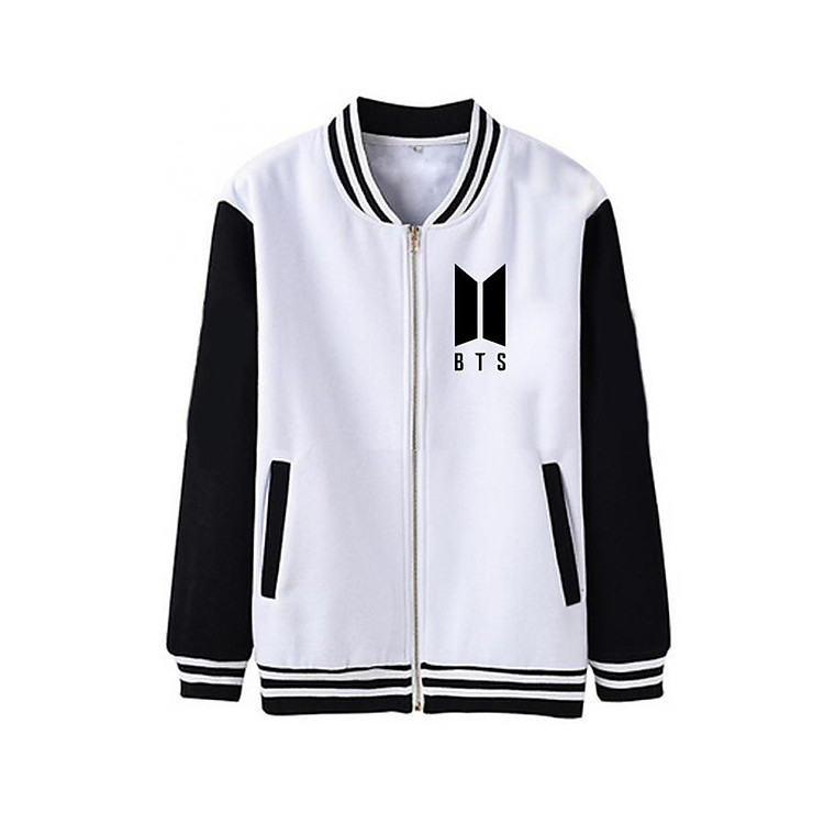 Áo Khoác Bomber Jungkook 97 BTS Áo Khoác Bóng Chày BTS Kéo Khóa