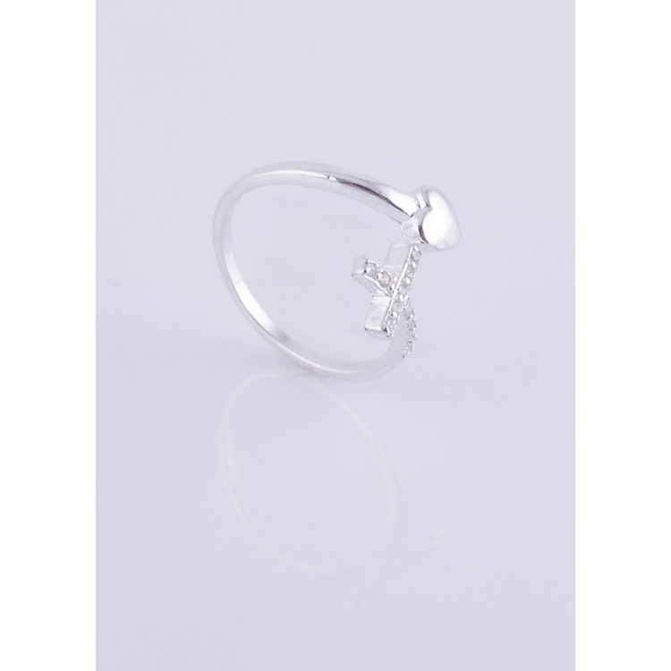 Nhẫn bạc nữ S925 Italia Bạc Xinh Huệ Ngân Tình yêu vĩnh cửu RR1156