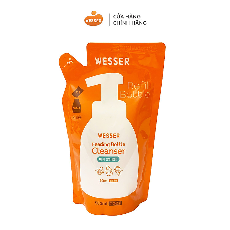 Combo 2 nước rửa bình sữa WESSER Chính hãng Ưu đãi - Hình ảnh 2