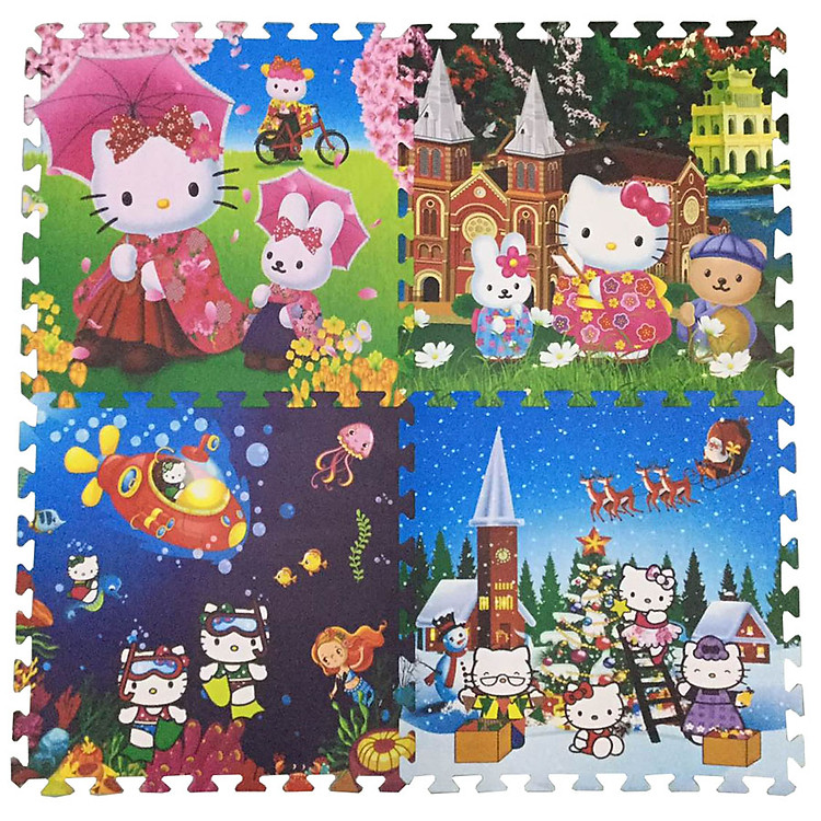 Mua Bộ 4 Thảm xốp Kitty cho bé Chính hãng Tiết kiệm - Hình ảnh 2